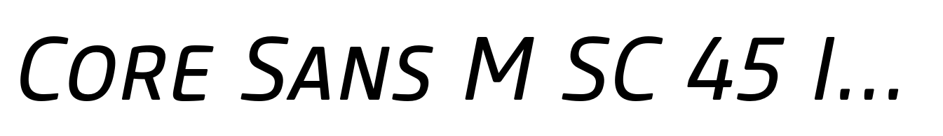 Core Sans M SC 45 Italic
